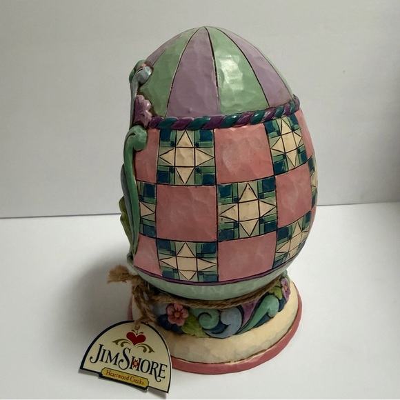 Easter Egg with Bunnies Spring Love Figurine light Up Jim Shore - Picture 13 of 16